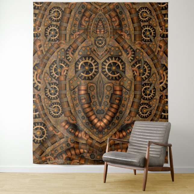 Tapiz Mecanismo industrial del vintage de Steampunk (In situ)