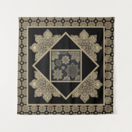 Tapiz Medallones de tapicería de pared, tostadas y crema