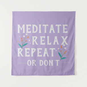 Tapiz Mediar Relax Repetir el arte de lavanda motivacion