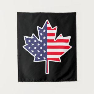 Tapiz Medio canadiense-estadounidense: Canadá Bandera de