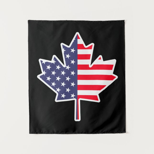 Tapiz Medio canadiense-estadounidense: Canadá Bandera de (Anverso)