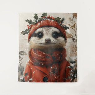 Tapiz Meerkat festivo en el país de las maravillas de in