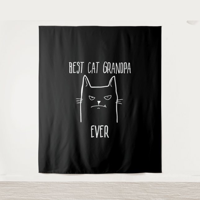 Tapiz Mejor Abuelo de Gato - Papá Kitty (Anverso)