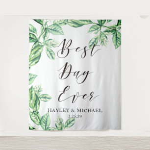 Tapiz Mejor Día de Siempre Fondo Fotográfico de Boda con