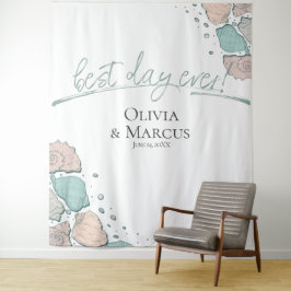 Tapiz Mejor Día de Todos Fondo de Foto de Concha de Cora