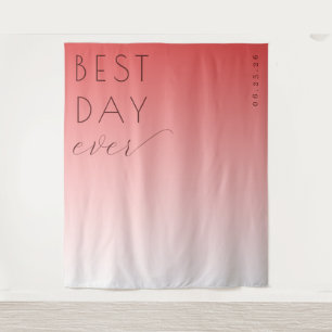 Tapiz Mejor Día de Todos Gradiente Rosa Alegre Minimalis