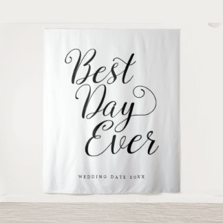 Tapiz Mejor Día Telar de Boda Personalizado Fondo
