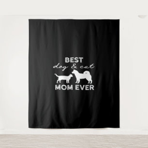 Tapiz Mejor Perro Y Gato Mamá Regalo Loco Gato Dama Perr