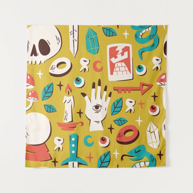 Tapiz Melange místico: elementos ocultos e inestables (Anverso)