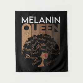 Tapiz Melanin Afro Queen Word Art