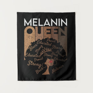 Tapiz Melanin Afro Queen Word Art