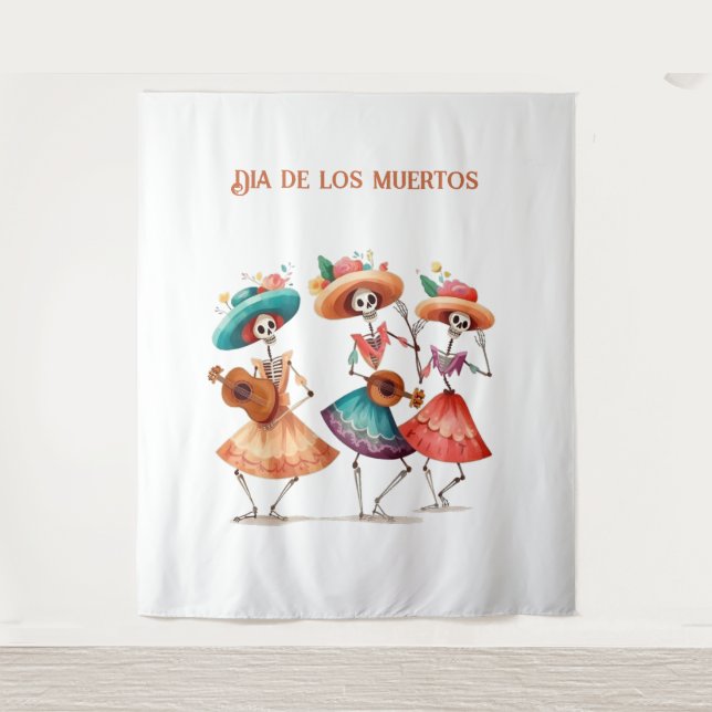 Tapiz Melodía de los muertos bailarines, personalizado (Anverso)
