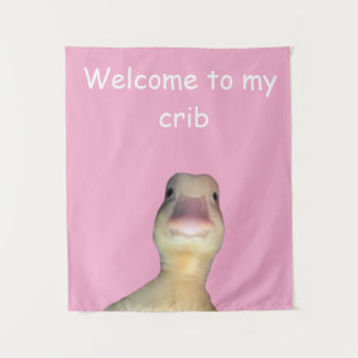 Tapiz Meme del Pato Divertido: Bienvenido a Mi Guarida P