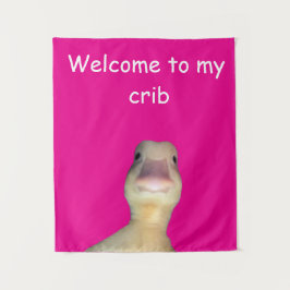 Tapiz Meme del Pato Divertido: Bienvenido a Mi Guarida P