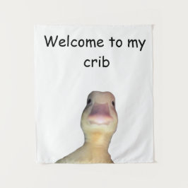 Tapiz Meme del Pato Divertido: Bienvenido a Mi Guarida P