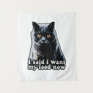 Tapiz Meme divertido de gato gruñón para dueños y amante