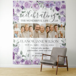 Tapiz Memorial Funeral de Girasoles Collage de 7 Fotos