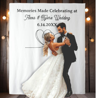 Tapiz Memories Made at  Wedding Backdrop Photo Prop