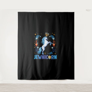 Tapiz Menorah Chanukah Han, judío de unicornio judío