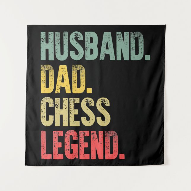 Tapiz Mens Funny Gige Husband Dad Chess Legend (Anverso)