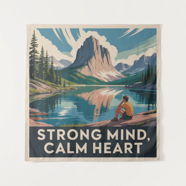 Tapiz Mente Fuerte, Corazón Tranquilo (Anverso)