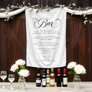 Tapiz Menú de cócteles de la barra de eventos Elegant We