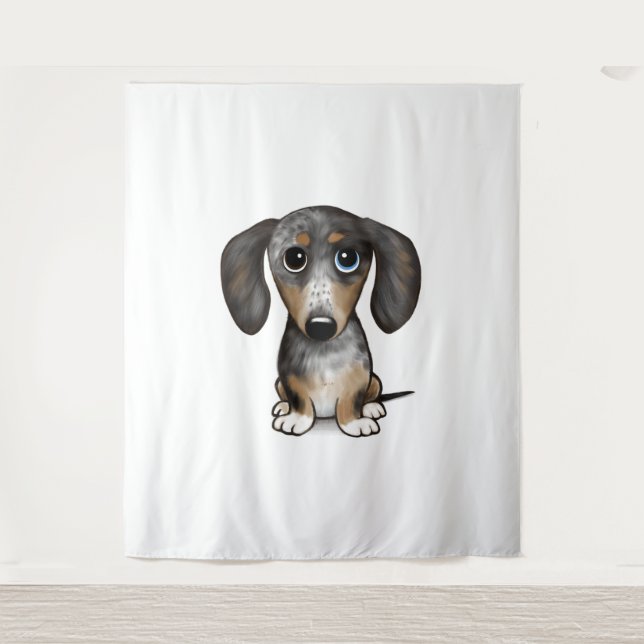 Tapiz Merle Dapple Dachshund Cute Wiener Dog (Anverso)