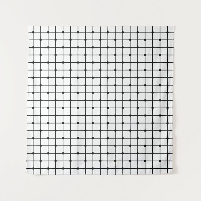 Tapiz Mesh pattern monochrome geometric (Anverso)