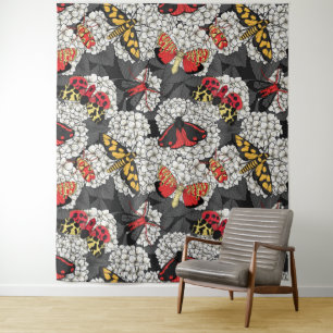 Tapiz Metas en hidrangea blanca