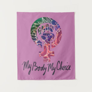 Tapiz Mi cuerpo, mi elección Feminista Pro-elección