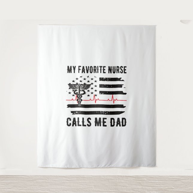 Tapiz Mi enfermera favorita me llama Enfermería de enfer (Anverso)