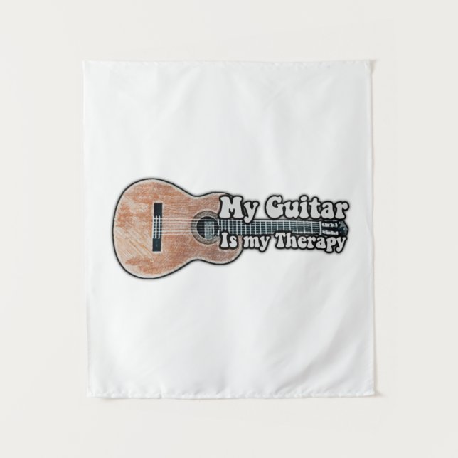 Tapiz Mi guitarra es mi terapia. (Anverso)