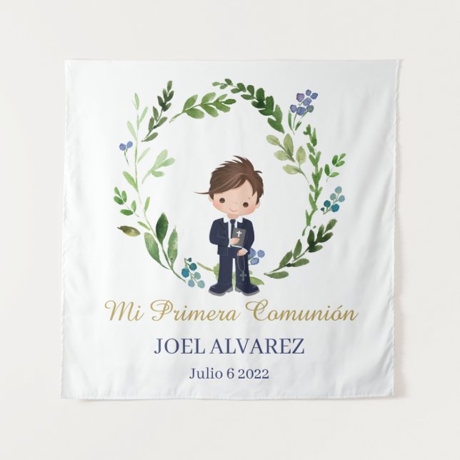 Tapiz Mi primera Comunión BackDrop  (Anverso)