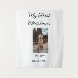 Tapiz Mi primera Navidad añadir mascota nombre gato año