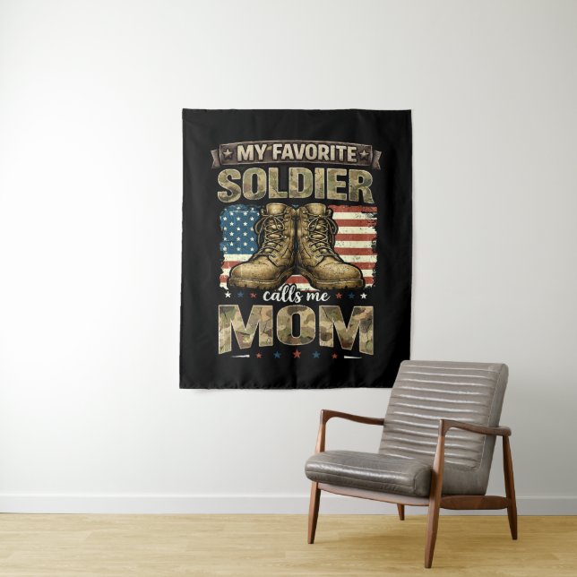 Tapiz Mi soldado favorito me llama mamá (In situ)