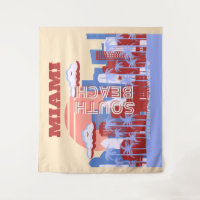 Miami Beach, Arte de Viajes de Miami, Retro