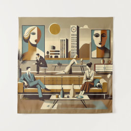 Tapiz Mid Century Interior Design Art Lounge