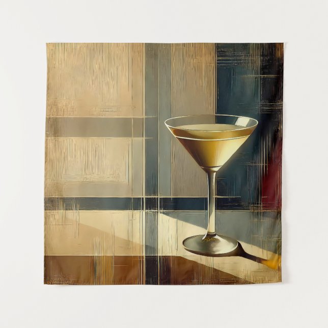 Tapiz Mid Century Modern Martini in a Moonbeam (Anverso)