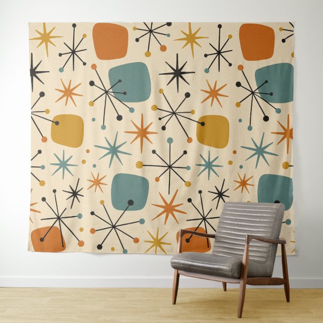 Tapiz Mid Century Modern Starburst Pattern (In situ (horizontal))
