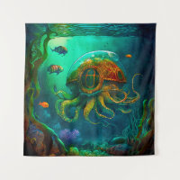 Miles Under the Sea Art Ilustracion Steampunk