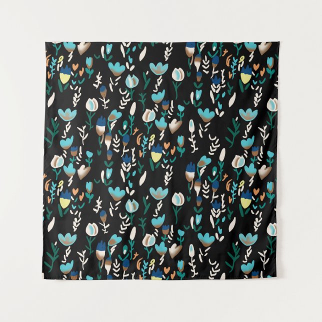 Tapiz minifloralabstract sin soldadura, fondo, flor, de (Anverso)