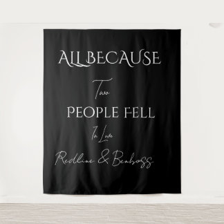 Tapiz Minimalist Elegant Black & White Wedding