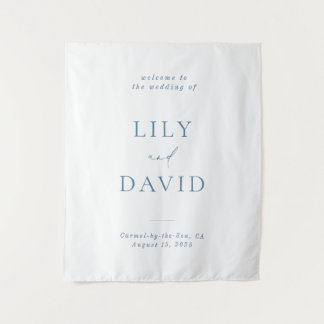 Tapiz Minimalist Elegant Welcome Wedding  Tapestry