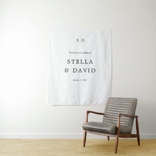 Tapiz Minimalista Elegante Bienvenida Boda