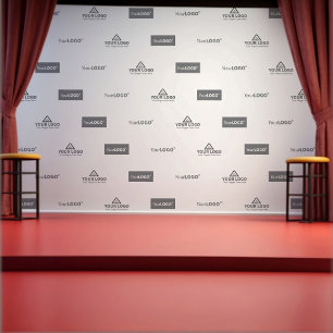 Tapiz Minimalista personalizado Tres Logotipos Fondo Cor