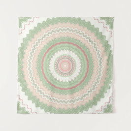Tapiz Mint Green Pink Mandala