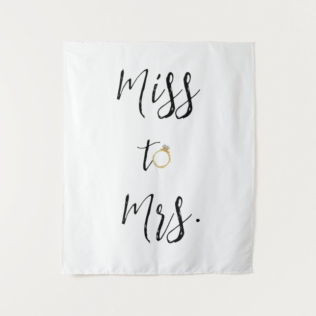 Tapiz Miss a la señora Bridal Shower (Anverso)