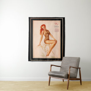 Tapiz Miss Febrero Varga Chica 1946 Calendario de pines