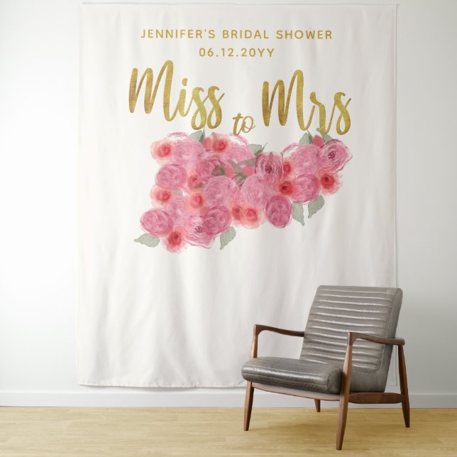Tapiz Miss Muro de Rosas Boho Moda Bridal Backdrop (In situ)