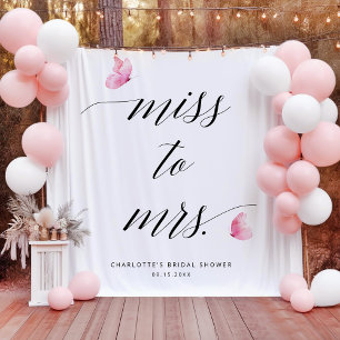 Tapiz Miss To Mrs Bridal Shower Backdrop